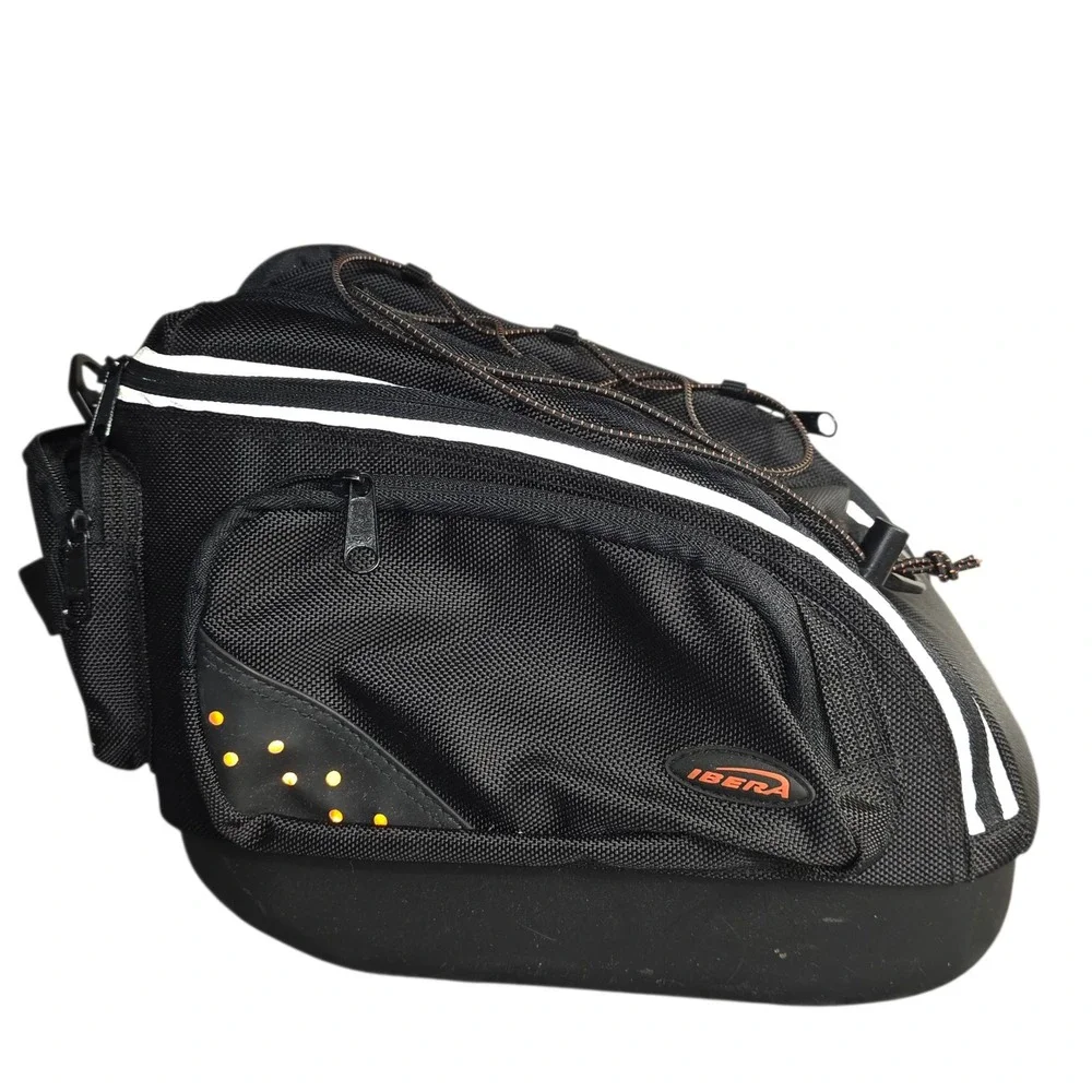 IBERA Black Bicycle‎ Saddle Bag Trunk Bag Pannier Cycling Storage